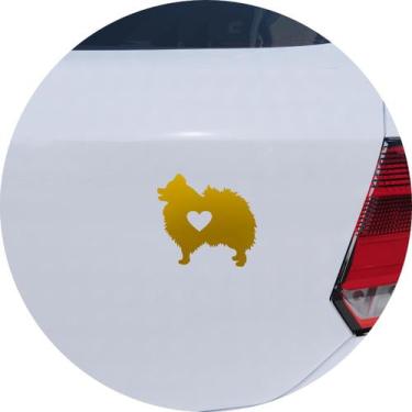 Imagem de Adesivo de Carro Lulu Da Pomerânia - Cor Dourado - Melhor Adesivo, Dou