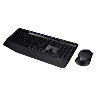 Imagem de Kit De Teclado E Mouse Sem Fio Logi Mk345 Português Brasil De Cor Pret