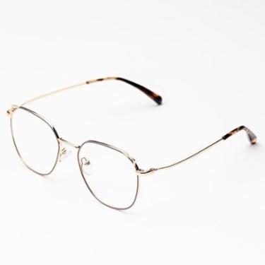 Imagem de Armação Óculos de Grau Feminina Metal Retangular / Maria- Óculos Sunrise-Feminino