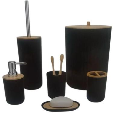 Imagem de Kit de Acessórios Para Banheiro Com 6 Peças Com Design Clean Ideal Par