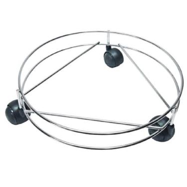 Imagem de Suporte Para Gás Botijão Ou Vaso Cromado Aço Inox - Nacyshooes