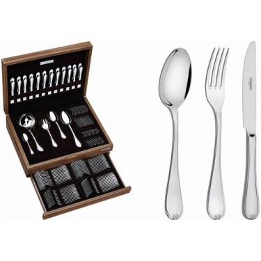 Imagem de Faqueiro Tramontina Inox 101 Peças Vicenza com Estojo, Inox, 101 Peças