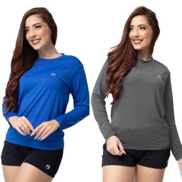 Imagem de Kit 2 Camisa Térmica Feminina Uv 50+ Proteção Solar Segunda Pele - The