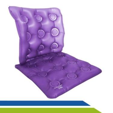 Imagem de Almofada assento caixa de ovo água com encosto inflável antiescaras 10