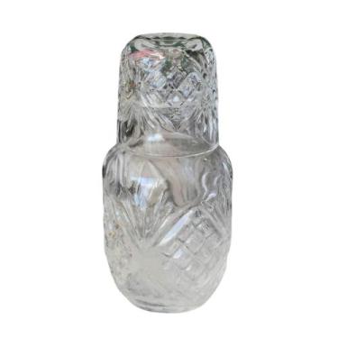 Imagem de Moringa De Vidro Diamante Com Copo Decorado Jarra De Agua - Lyor