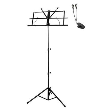 Imagem de Kit Luminaria luz dupla LEP30 + estante partitura JY03 - AVS