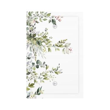 Imagem de Yamxbfa Eucalipto verde sálvia folhas de flores aquarela planta boho floral 1 gangue sem dispositivo capa decorativa única em branco capa de tomada elétrica placa de parede dimmer placa frontal