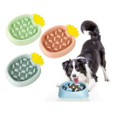 Imagem de Comedouro Interativo Cães Cachorros Gatos Anti Stress Comedor Lento La