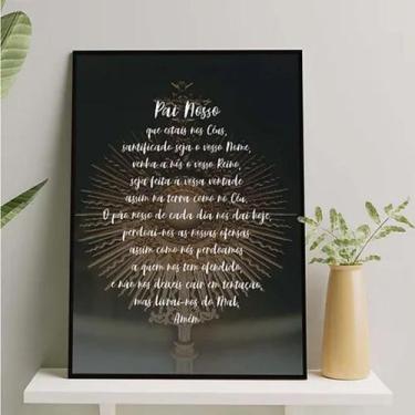 Imagem de Quadro Oração Pai Nosso - Santíssimo 24x18cm - com vidro - Quadros On-