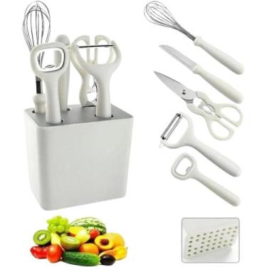 Imagem de Utensílios De Cozinha Com Suporte Descascador Tesoura Fue 6 peças - bb
