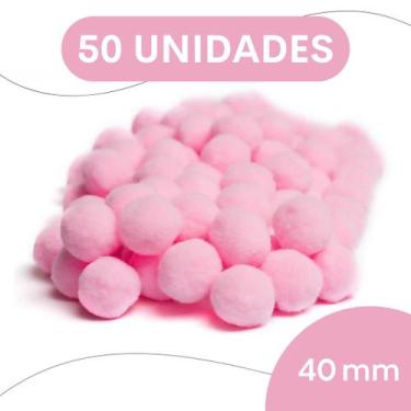 Imagem de Pompom Rosa Claro - 40Mm Pacote Com 50 Unidades - Nybc