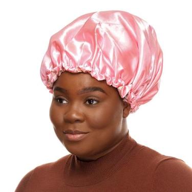 Imagem de Touca de Cetim Rosa e Rosé - De Benguela