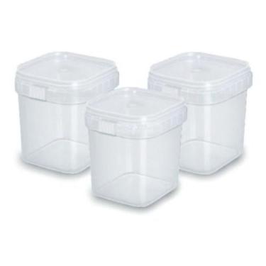 Imagem de 50un Pote Quadrado Com Lacre Bolo No Pote Descartável 220ml - WSPLAST,