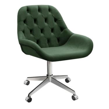 Imagem de Poltrona Decorativa Lua Cadeira Giratória com Rodinhas Escritório, Hom