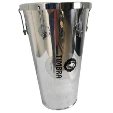 Imagem de Tantan conico timbra 12x50cm aluminio c/aro cromado pele animal