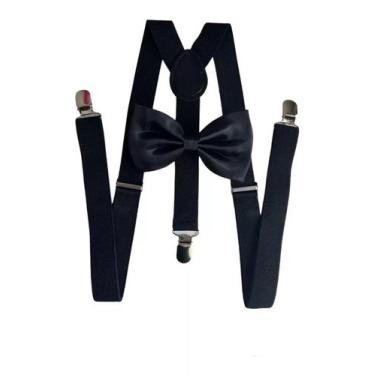 Imagem de Kit Suspensório + Gravata Borboleta Ref: 244/247 - KARECATO, Preto, Ad