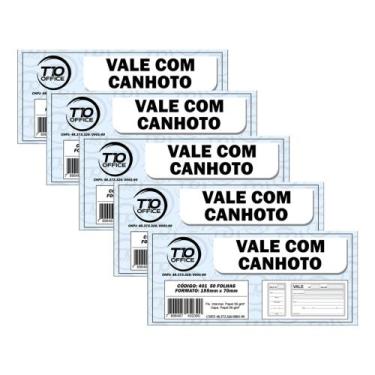 Imagem de Vale Com Canhoto - Com 20 Blocos de 50 Folhas - T10 Office
