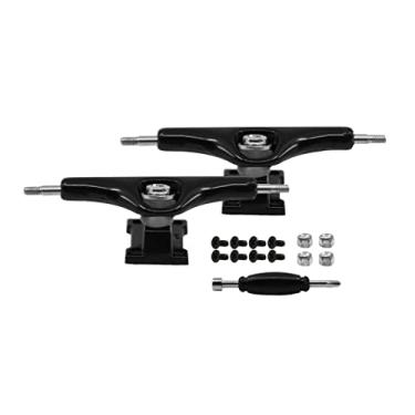 Imagem de Teak Tuning Prodigy Swerve Fingerboard Trucks, Black Colorway - 34 mm de largura - Kingpin invertido - Forma profissional, aparência e componentes