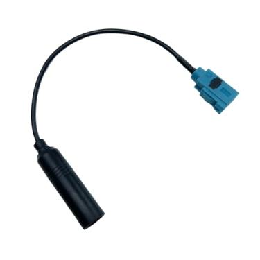 Imagem de Cabo adaptador de antena de rádio FM AM estéreo para carro Fakra Z fêmea para soquete DIN para unidade de cabeça de rádio HD estéreo de carro, receptor de reprodutor de mídia de CD, adaptador aéreo de