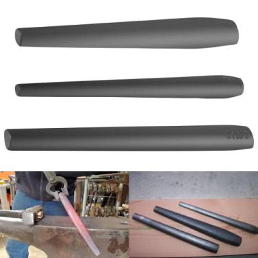 Imagem de Kit de 3 peças Blacksmith Drifts Grande Martelo Tomahawk Mouse Machado Drifts Hammer Eye Drift Kit de ferramentas para ferreiros de facas aproximadamente 28 cm e 900 kg