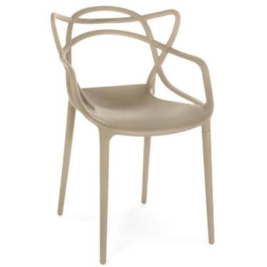Imagem de Cadeira de Jantar Allegra Prática Empilhável - Nude
