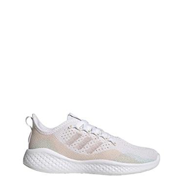 Imagem de adidas Fluidflow 2.0 Tênis de corrida feminino, Ftwr Branco/Quase Rosa/Laranja Bliss, 6.5
