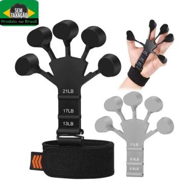Imagem de  Hand Grip Exercitador Dedo 3 Níveis com Munhequeira - REIS VARIEDADES