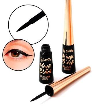 Imagem de Delineador Liquido Luisance Maquiagem Preto Longa Duração Magic Black,