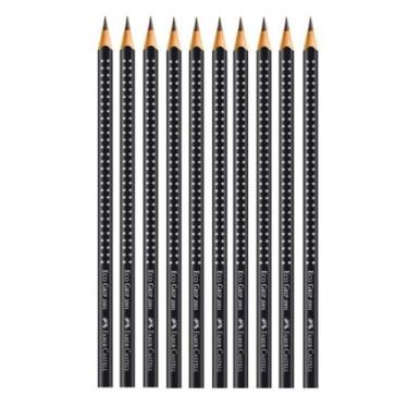 Imagem de Kit 10 Lápis Grafite Preto Grip 2001 Nº2 B Faber Castell - FABER-CASTE