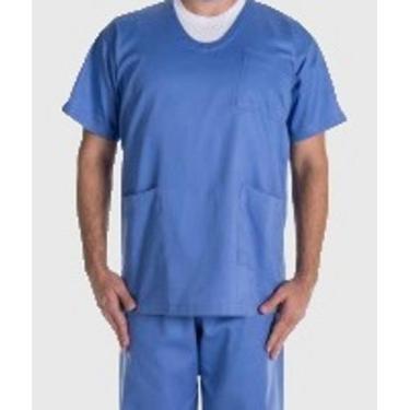 Imagem de Pijama Cirúrgico Azul Unissex Blusa e Calça M - DIRLEI BERTÃO CONFECÇÕ