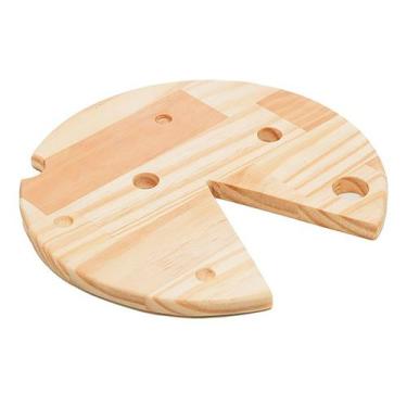 Imagem de Tabua Redonda de Madeira Pinus Queijo 27x1,5cm WoodArt