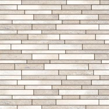 Imagem de Papel de Parede Adesivo Pedra Tijolinho tons Branco Fosco  - Vinil - D