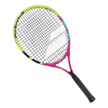 Imagem de Raquete de Tênis Babolat Nadal JR 23 200g Azul Amarela e Rosa