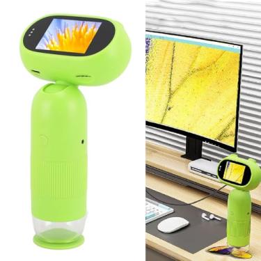 Imagem de Microscópio para Crianças, Lupa Portátil Portátil Com Tela HD de 2 '' para Crianças, 8 Luzes LED, Mini Microscópio Digital, Brinquedos Científicos Educacionais para Meninas,