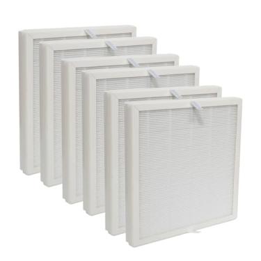 Imagem de PUREBURG Filtro de substituição compatível com purificador de ar Mooka E-300L, pacote com 6 unidades de carbono ativado H13 HEPA 2 em 1, filtragem de 3 estágios, COV de poeira limpa a ar