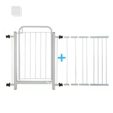 Imagem de Portão Pet Cães Cachorro Grade Segurança Bebês 78 A 122cm - Netshop, B