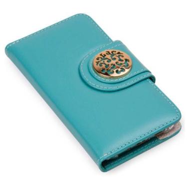 Imagem de Capa carteira couro johari hortensia para samsung a72 a725 - CELLWAY