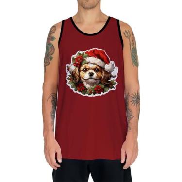 Imagem de Camiseta Regata Tshirt Natal Festa Cachorro Shitzu Neve HD - Enjoy Sho