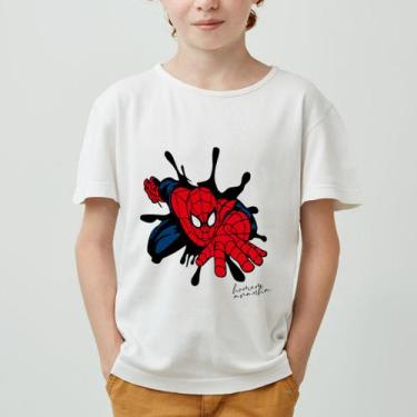 Imagem de Camisa Camiseta Masculina Infantil Homem Aranha Spider Man Herói Da Ma