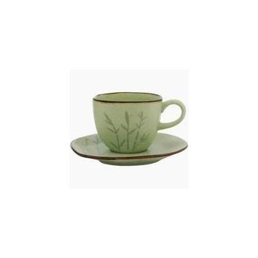 Imagem de Xícara Para Chá Com Pires Em Porcelana Ryo Bambu 220ml Oxford