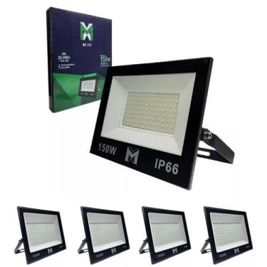 Imagem de Kit 5 Refletor Led 150w Holofote Prova D'água Frio - Frio (6500K) - MX