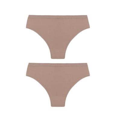 Imagem de Kit 2 Calcinhas Trifil Co 1971 Microfibra Cintura Alta, Macadamia, Mac