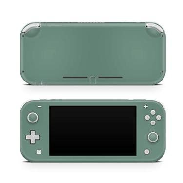 Imagem de Tacky Design Película de decalque sólida compatível com Nintendo Switch Lite Skin Wrap, cor verde para Nintendo Switch Lite, decalque de vinil premium 3M (verde escuro)