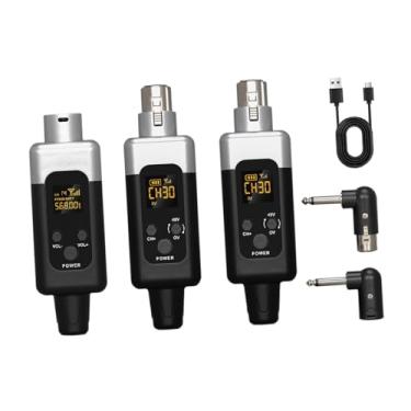 Imagem de Almencla Microfone transmissor receptor conversor de microfone sem fio 30ch multifuncional de microfone sem fio para home theater, 3 Pecas