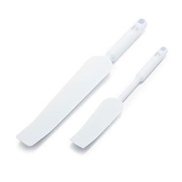 Imagem de GreenLife Espátula de silicone branca de fácil alcance, conjunto de 2 peças