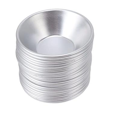 Imagem de 25 Pçs Tart de Ovo de Alumínio Pequena Torta de Lata Cupcake Bolo Muffin Copos de Cozimento para Assar Panelas de Torta de Folha de Alumínio