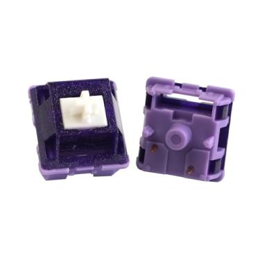 Imagem de kakiwutj Duhuk Lumia Bitter Tea V2 Switches 70 peças interruptores táteis 5 pinos lubrificados à mão 58g MX Switches para teclado mecânico HiFi Sound Two Stage Spring