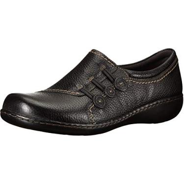 Imagem de Clarks Ashland Effie Mocassim feminino sem cadarço, Preto, 40