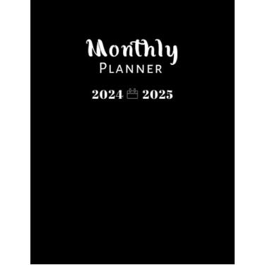 Imagem de Monthly Planner 2024-2025: 2 Two Years from January 2024 to December 2025, Simple Schedule Organizer with Elegant Minimalist Black Cover | Size: 8" X 11”