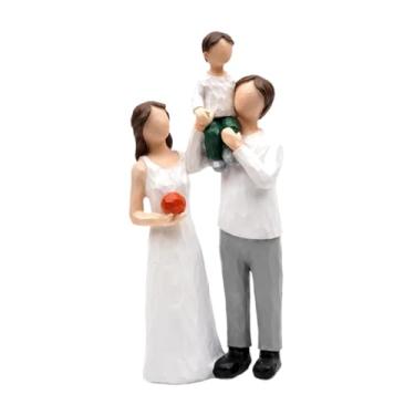 Imagem de Ｂｅｓｇａ Mini figuras de família estátua resina estatueta humana decorativa mesa ornamento personagem escultura para sala estar estudo, Pais E Menino
